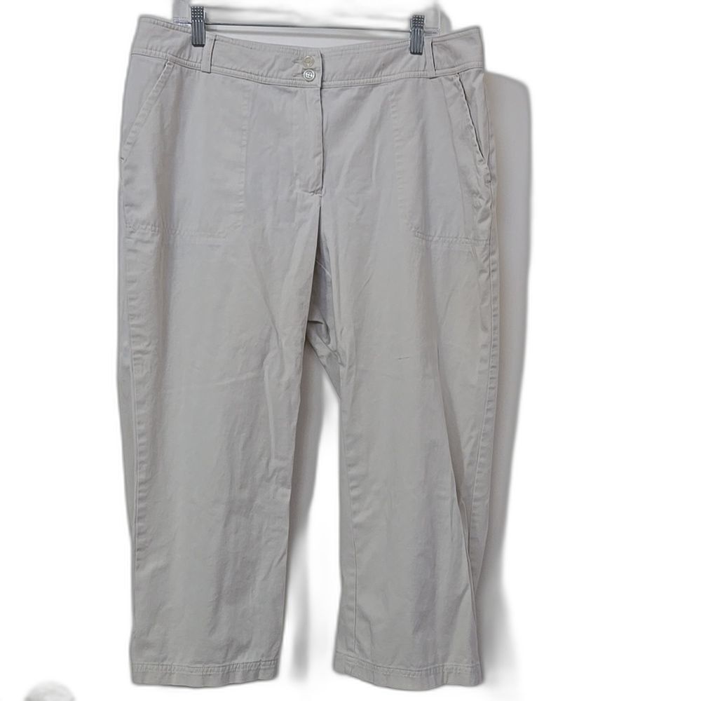 Coldwater Creek Capri Pants Khaki Size 18W Women's Ankle Casual Vacation Cruise